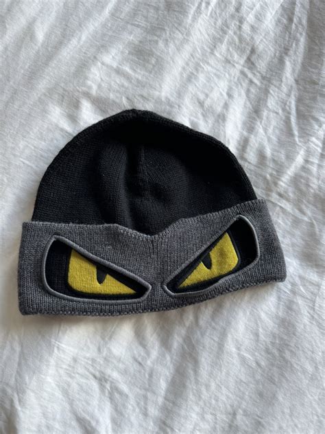 beanie fendi uomo|fendi monster eyes beanie.